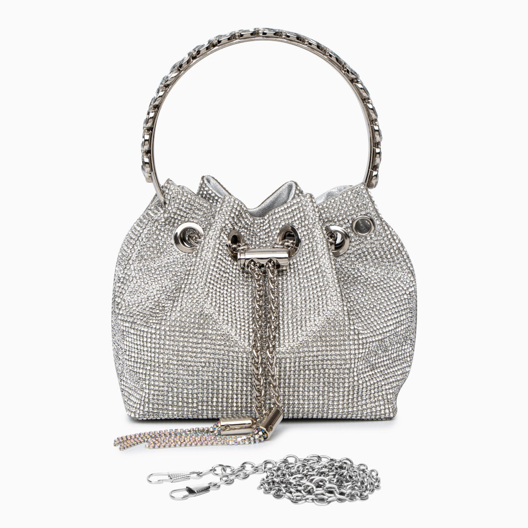 Macy Crystal-Studded Shoulder Bag