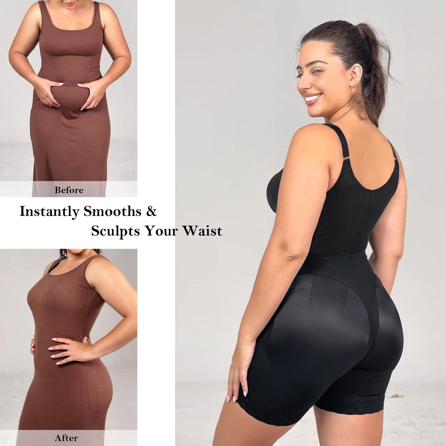 RIZON Tummy Control & Butt Lifter with Zipper"