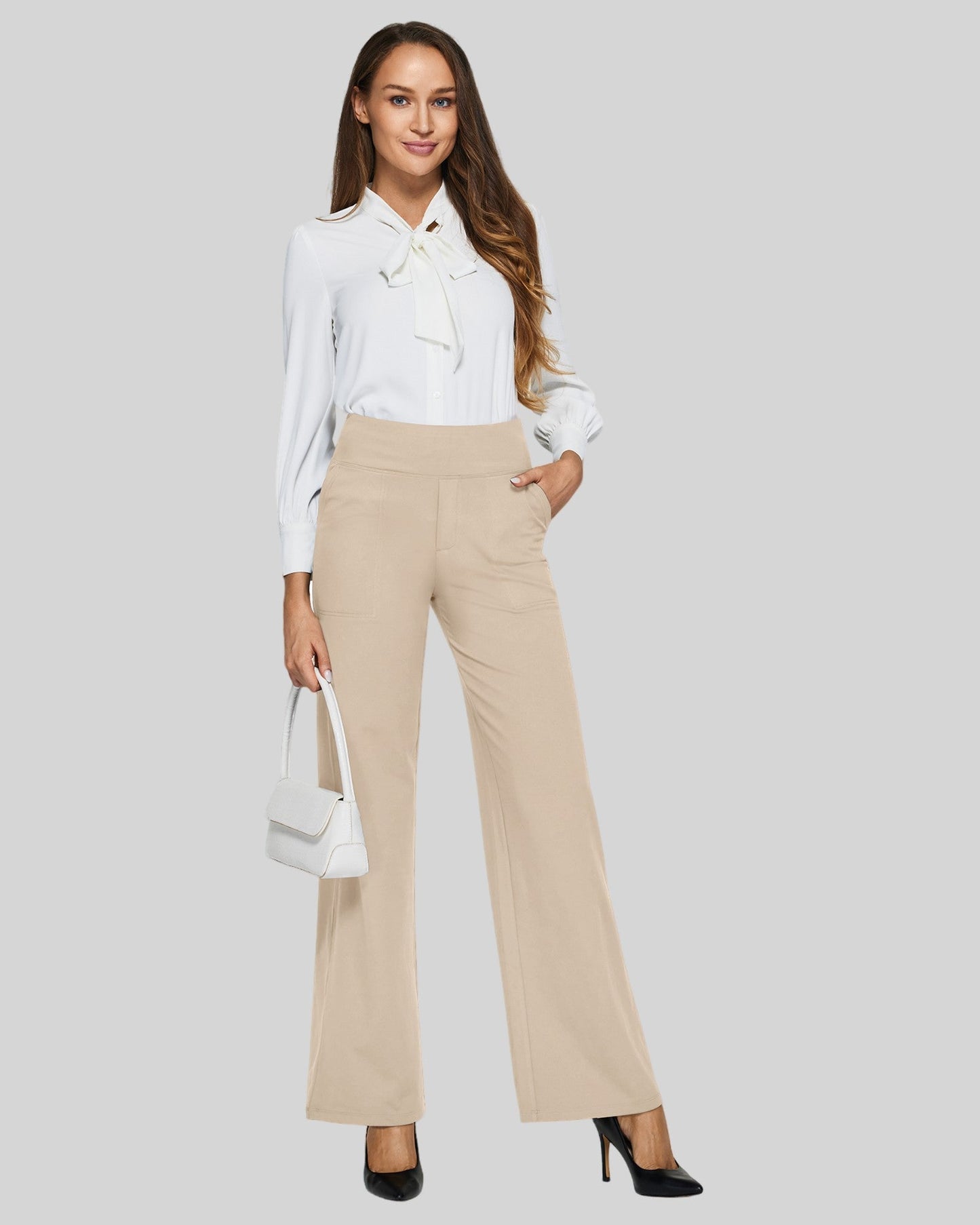 Rizon Loose High-Rise Business Casual Pants