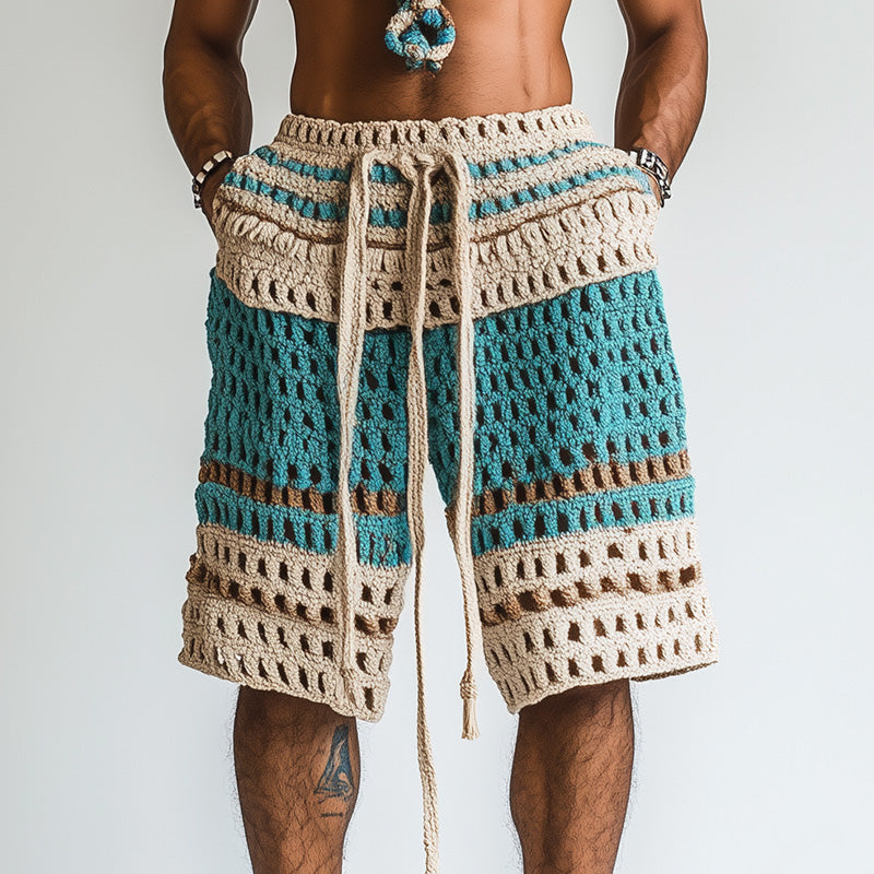 Men's Holiday Braided Beach Short