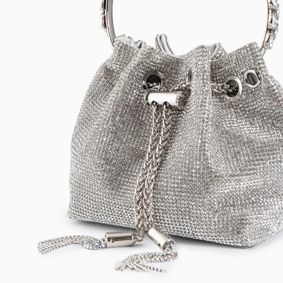 Macy Crystal-Studded Shoulder Bag