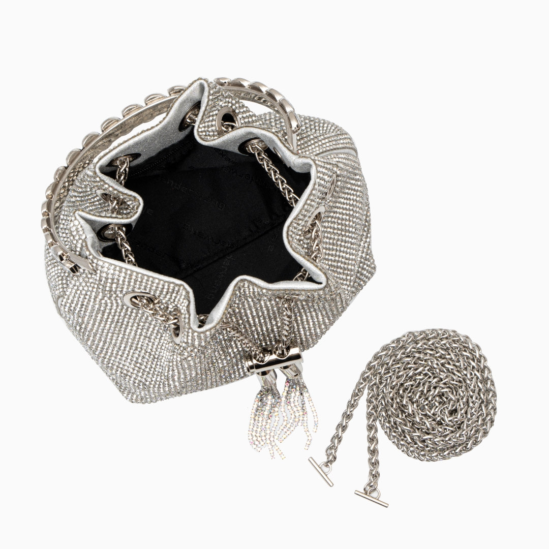 Macy Crystal-Studded Shoulder Bag