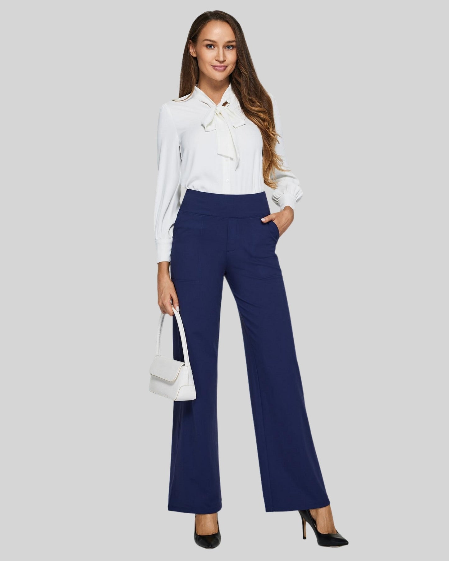 Rizon Loose High-Rise Business Casual Pants