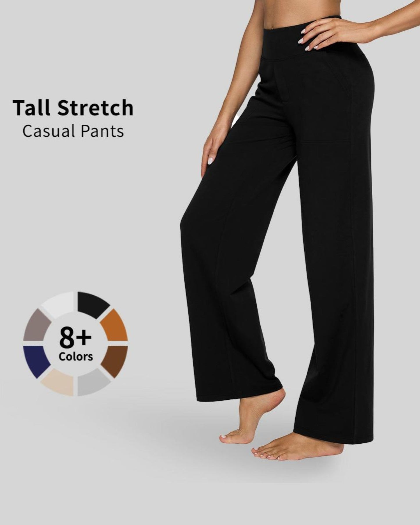 Rizon Loose High-Rise Business Casual Pants