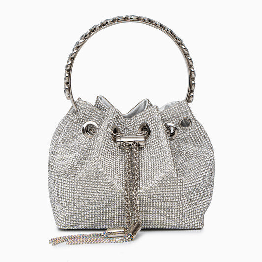 Macy Crystal-Studded Shoulder Bag